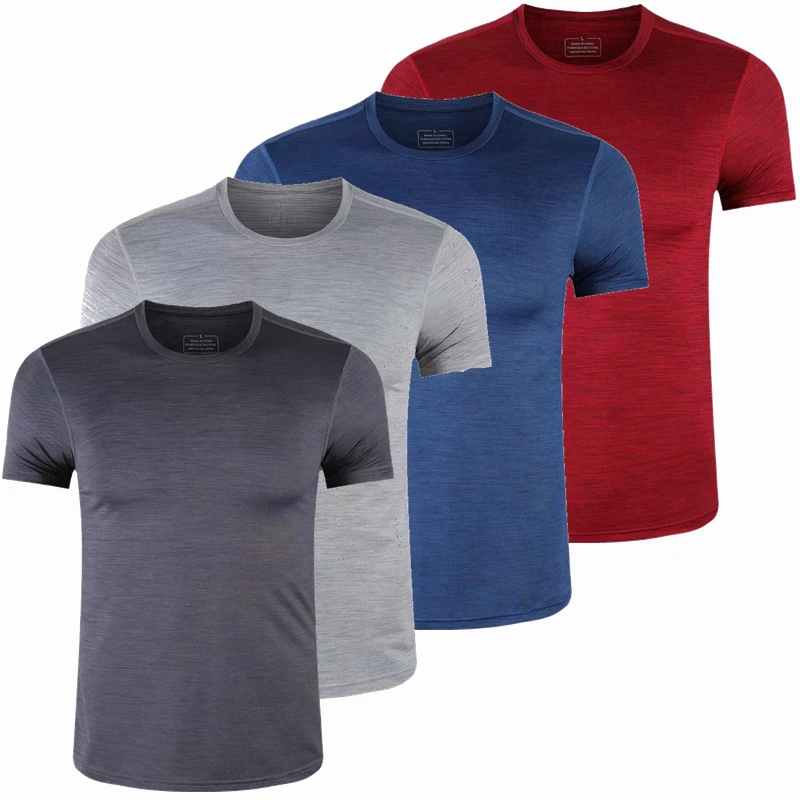 

Spandex Sports Gym T Shirt Men Short Sleeve Dry Fit T-Shirt Compression stretch Top Workout Fitness Training Running Shirt S-6XL