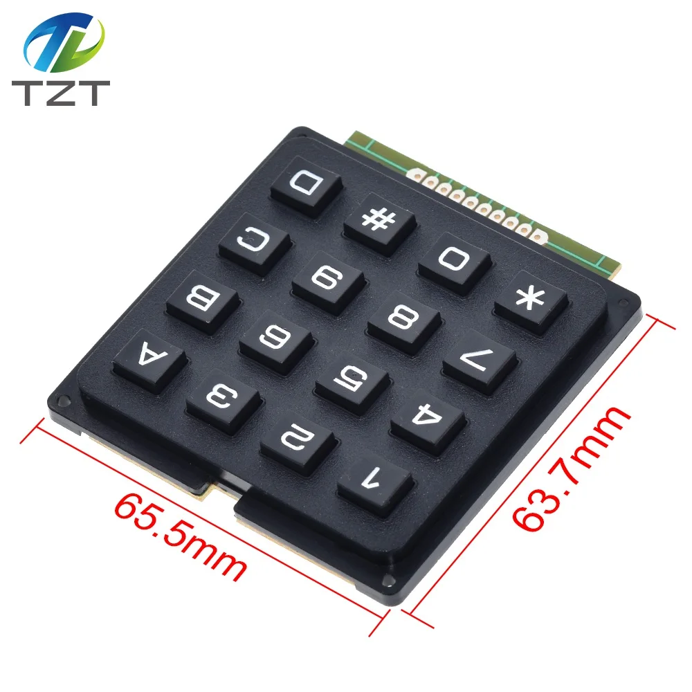 Матричная матрица TZT 4x4 16 клавиш модуль клавиатуры с переключателем 4*4 для