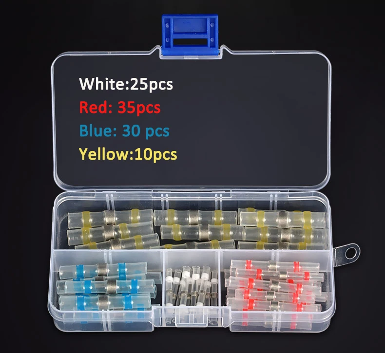 100 шт. термоусадочные стыковые соединители для проводов|Терминалы| |