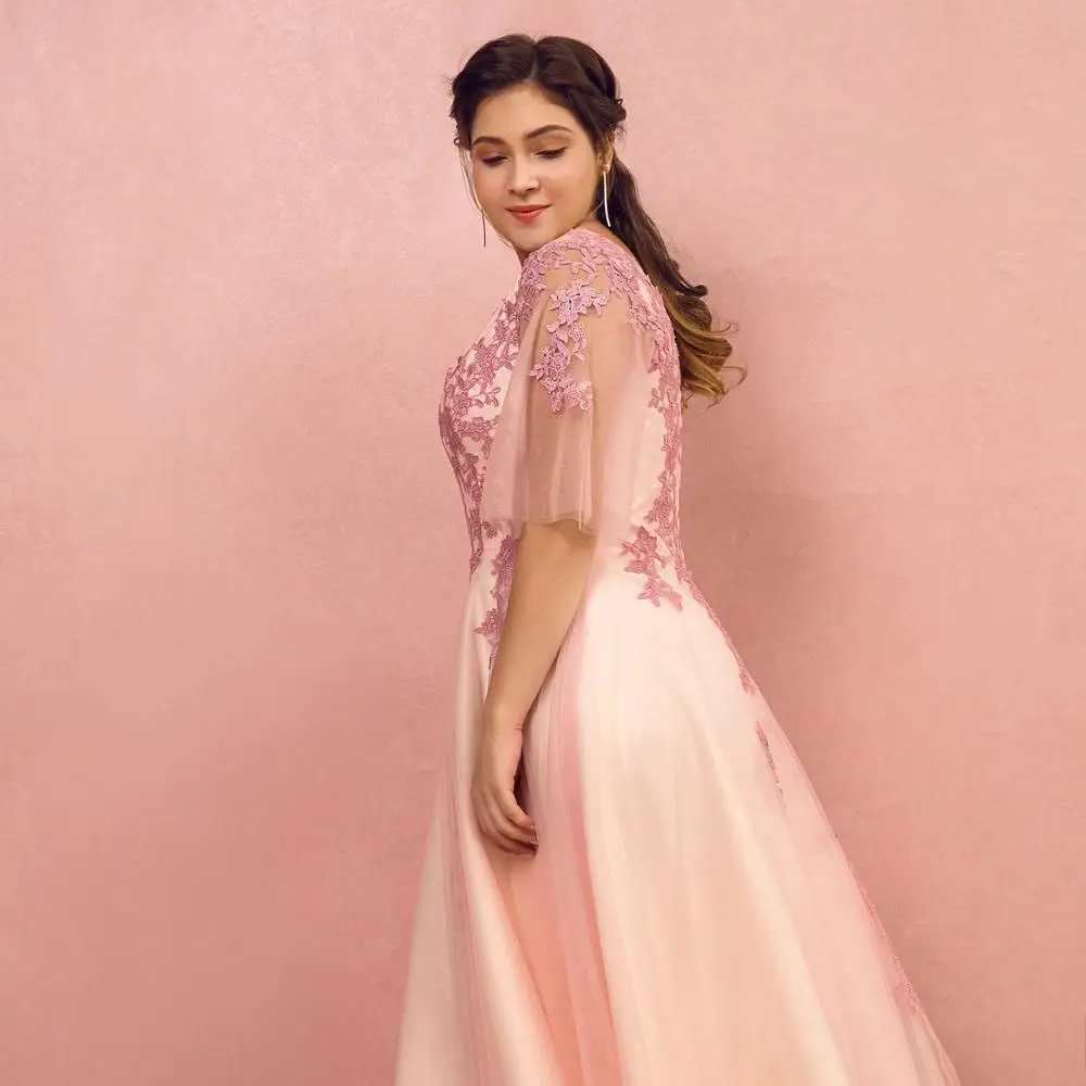 Вечерние платья трапециевидной формы с v-образным вырезом длиной до колена llusion