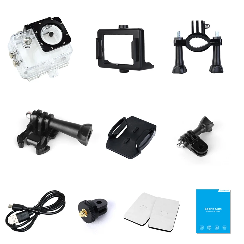 

Action Camera HD 1080P 2.0" LCD Display 140D Underwater Waterproof Cam Helmet Camera Video Recording Cameras Sport Cam