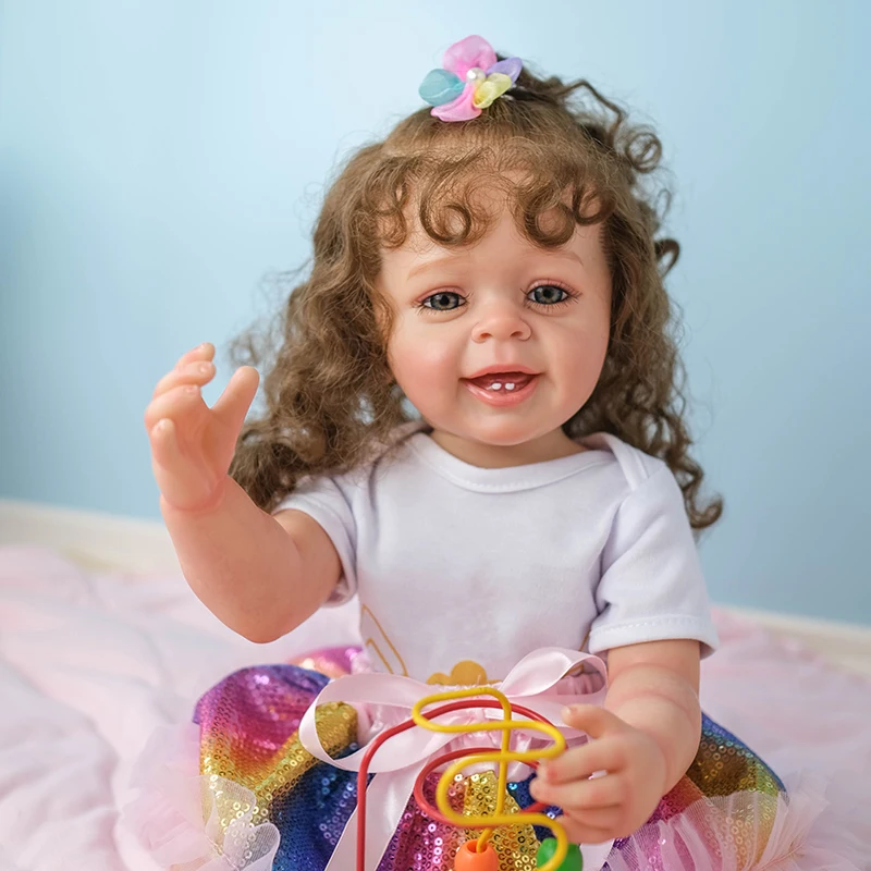 

55cm Silicone Reborn Toddler Girl Doll Yannik Lifelike Doll Bath Toys Art Doll Kids Christmas Gift Birthday Toys