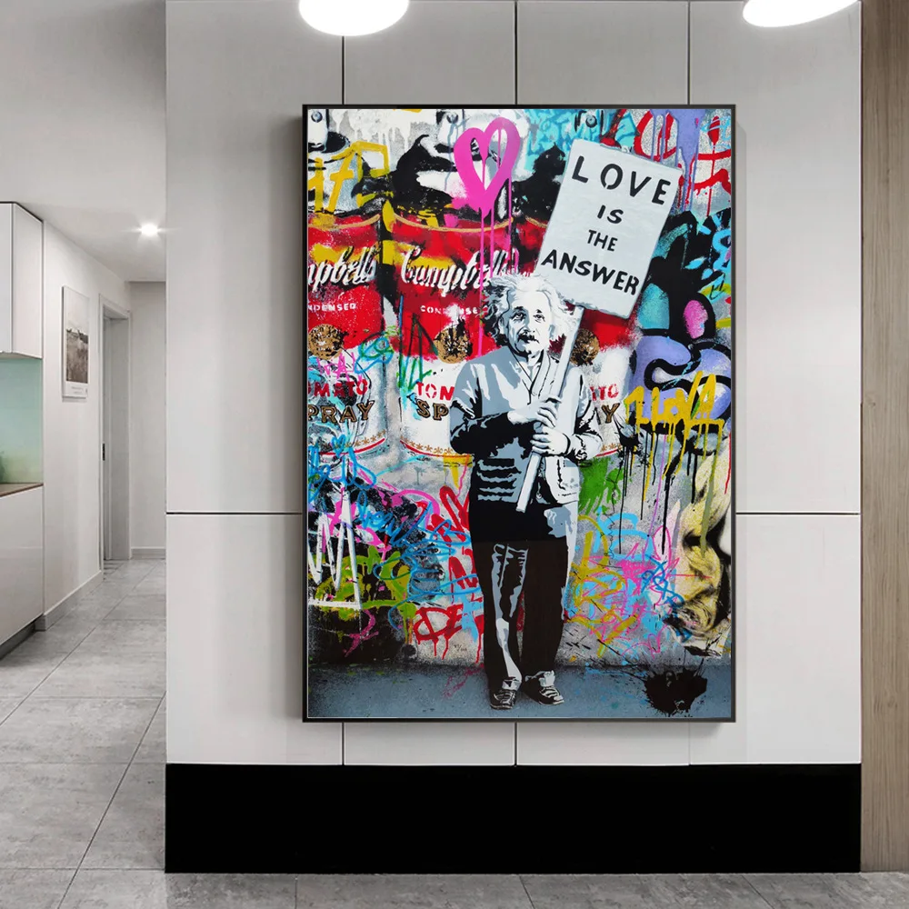 Картина с надписью Love Is The Answer настенное граффити картина для гостиной украшение