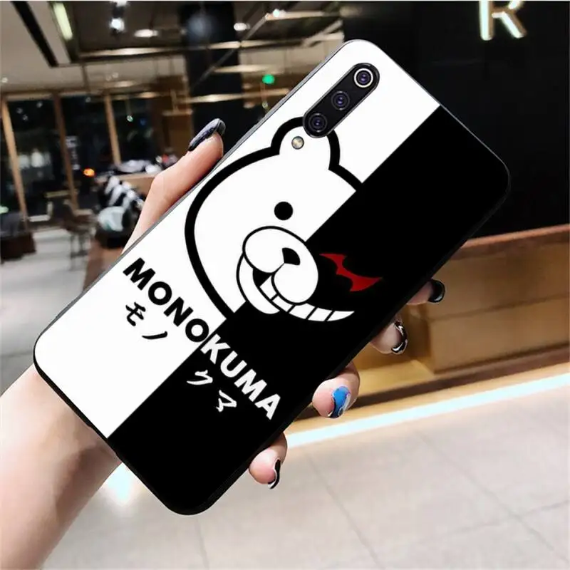 Мягкий силиконовый черный чехол Kumamon Danganronpa Monokuma для телефона Huawei Honor 30 20 10 9 8 8x 8c v30