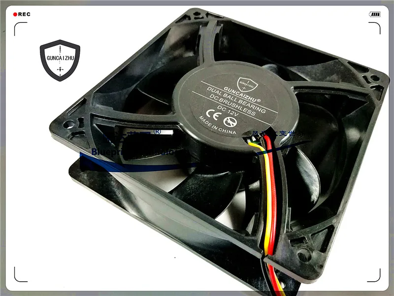 New GUNCAIZHU 12038 120 * 38 mm 12 cm large air volume v double ball bearing cooling fans | Компьютеры и офис
