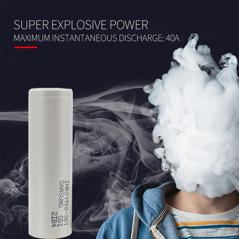 INR21700-30T 30T 21700 3000mah 35A 3,7 V аккумуляторная батарея с плоским верхом PK NCR21700A для samsung