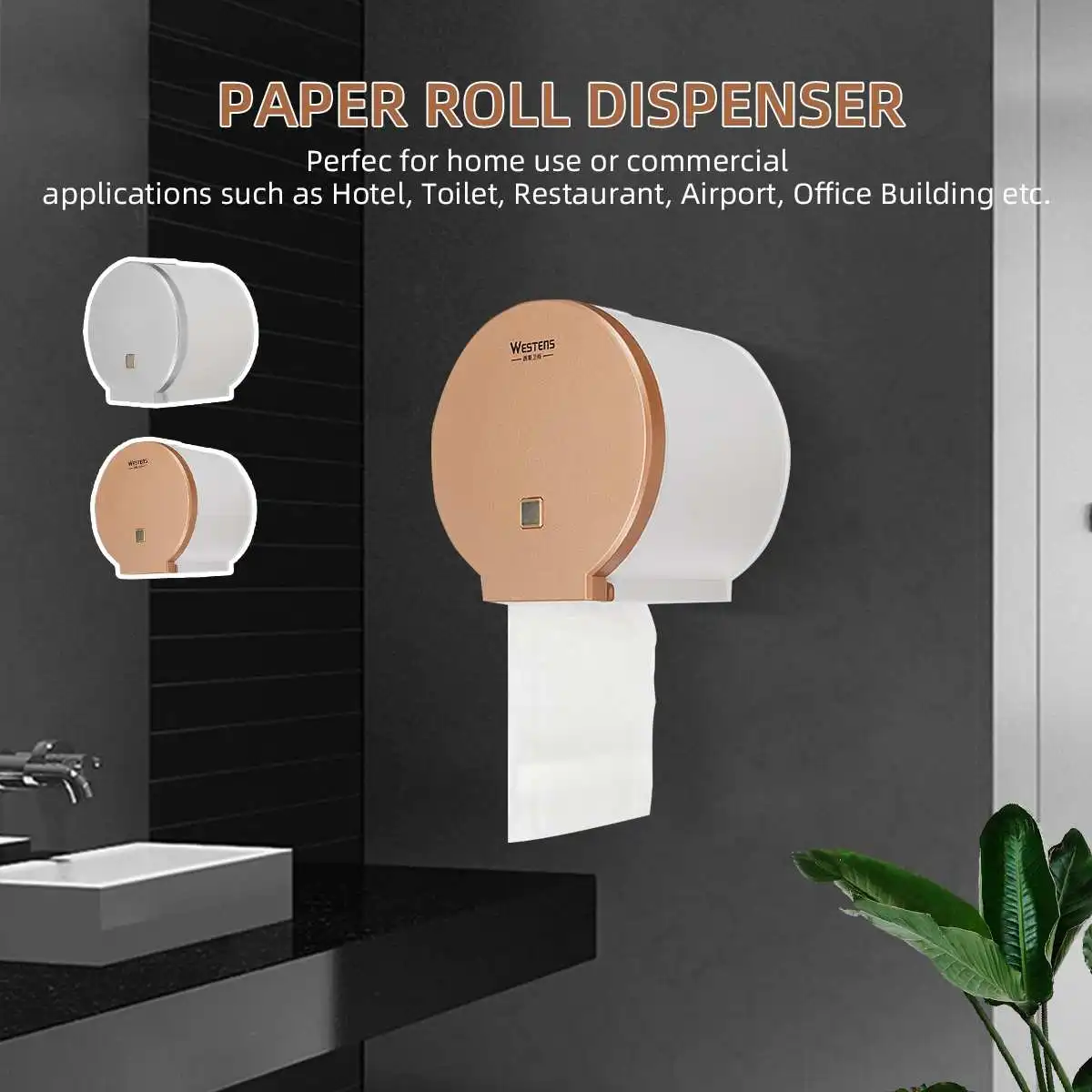

Wall Mounted Toilet Paper Roll Tube Dispenser Tissue Box Creative Tray Waterproof Storage Holder Shelf Home Bathroom Accessories