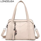 Сумка-тоут из мягкой натуральной кожи с кисточками, роскошные женские сумки, дизайнерская женская сумка через плечо, 2020