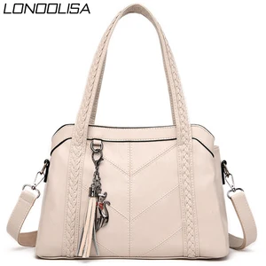 Сумка-тоут из мягкой натуральной кожи с кисточками, роскошные женские сумки, дизайнерская женская сумка через плечо, 2020