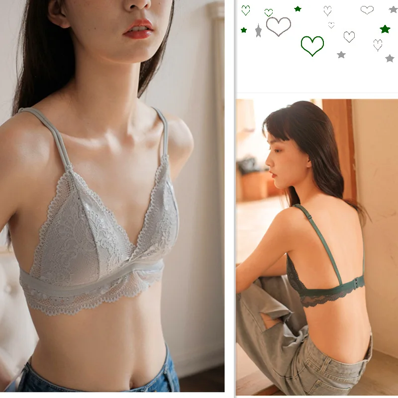 

Женский Тонкий французский бюстгальтер, модное сексуальное кружевное нижнее белье, бюстгальтер с присборенной грудью и большой грудью для ...