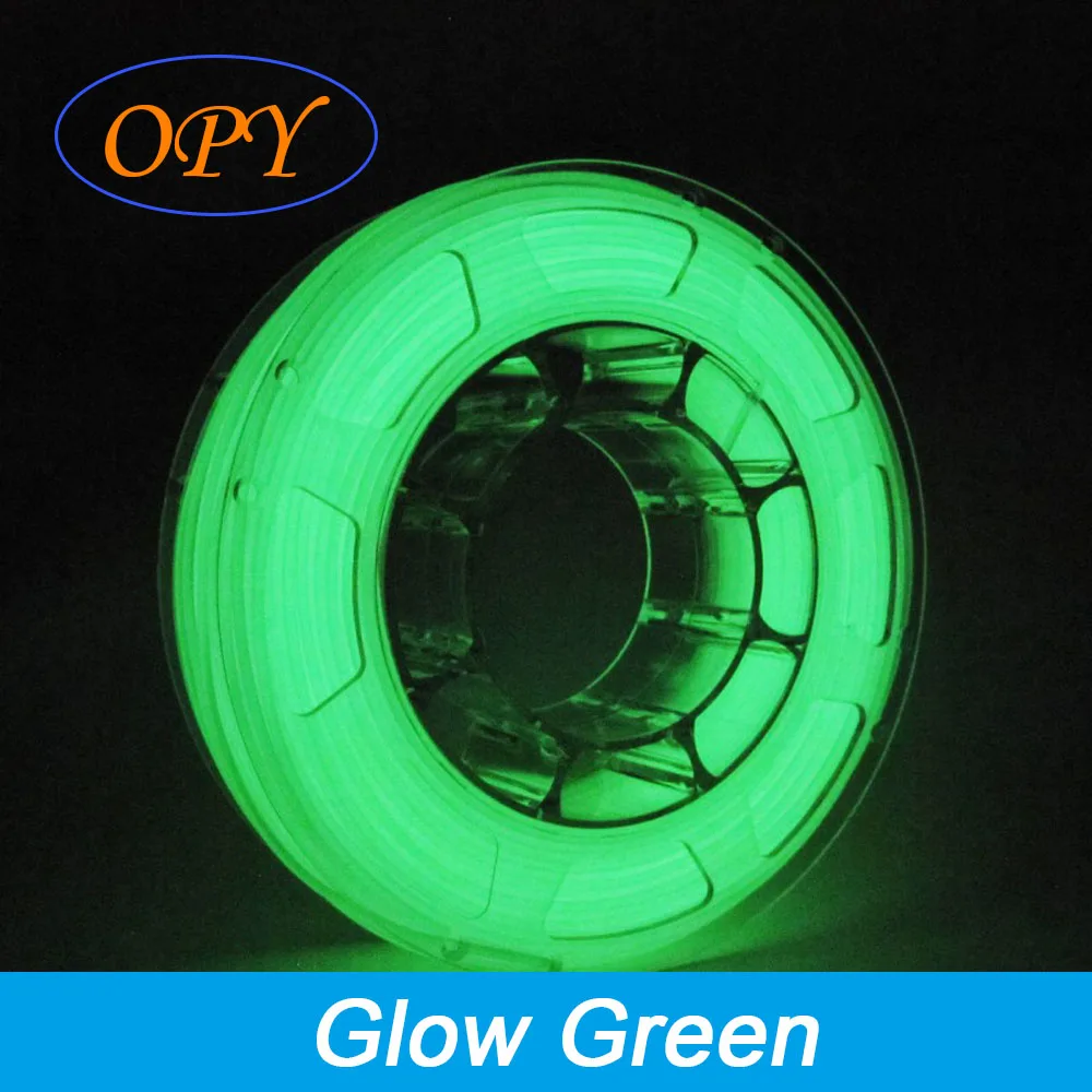 Pla Glow In The Dark Filament 1.75 Mm Green 3D Printing 1Kg 10M 100G Materials Red Sky Blue Purple Coil