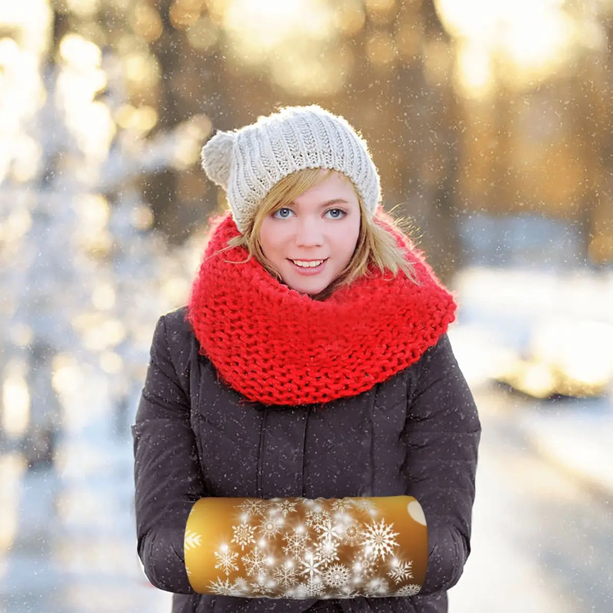 

Рождественская елка Снежинки Рождественская открытка плюшевые перчатки унисекс