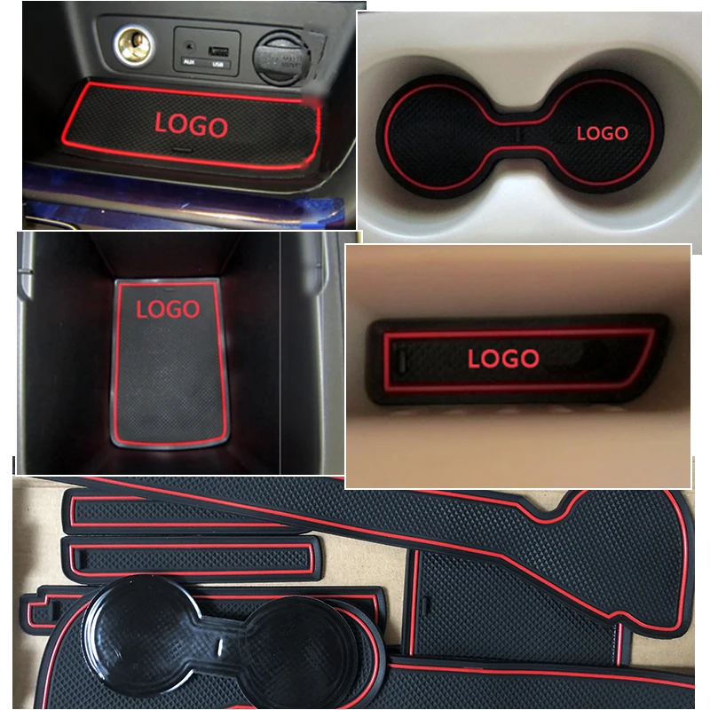 KIA Sorento 2015-2019 Accessories: Anti-Slip Rubber Gate Slot Cup Mat, Sorento Prime UM MK3, Car Stickers image 3