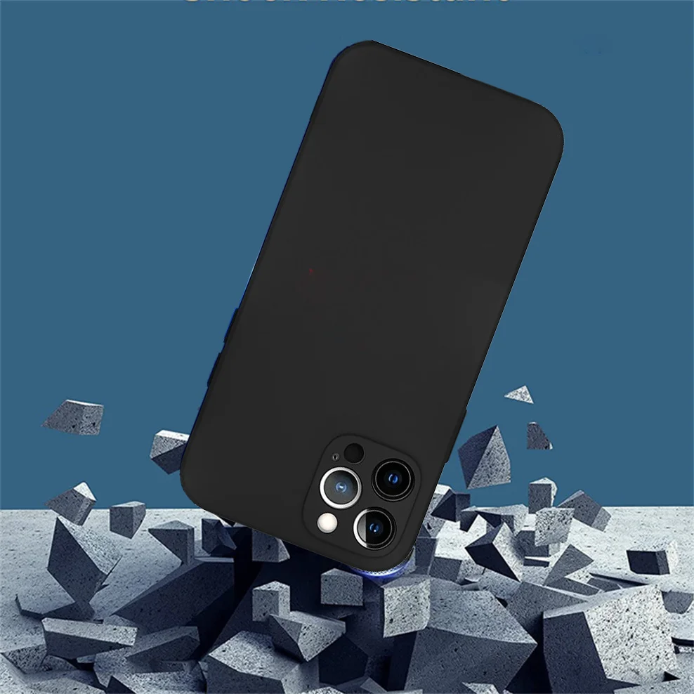 iPhone-13 мягкий черный чехол для iPhone SE3 2022 айфон 13 про противоударные матовые тпу