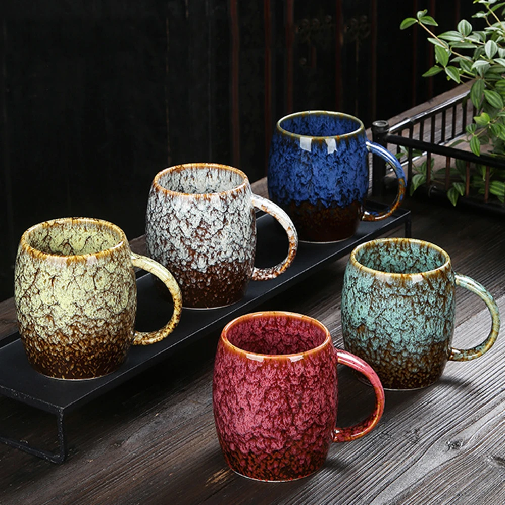 

Cracked Drink Cup Ceramic Creative Personality Simple Large Capacity For Home Or Office 350ml Drink Coffee Milk Or Tea