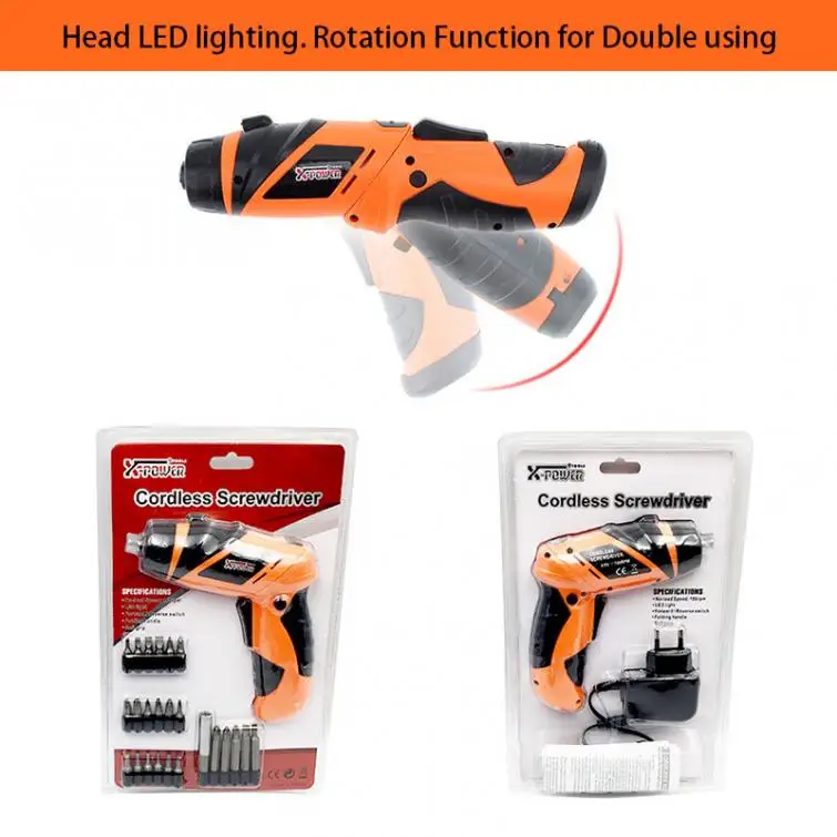 Электроинструмент 4 8 в перезаряжаемая мини-отвертка для винта/углового