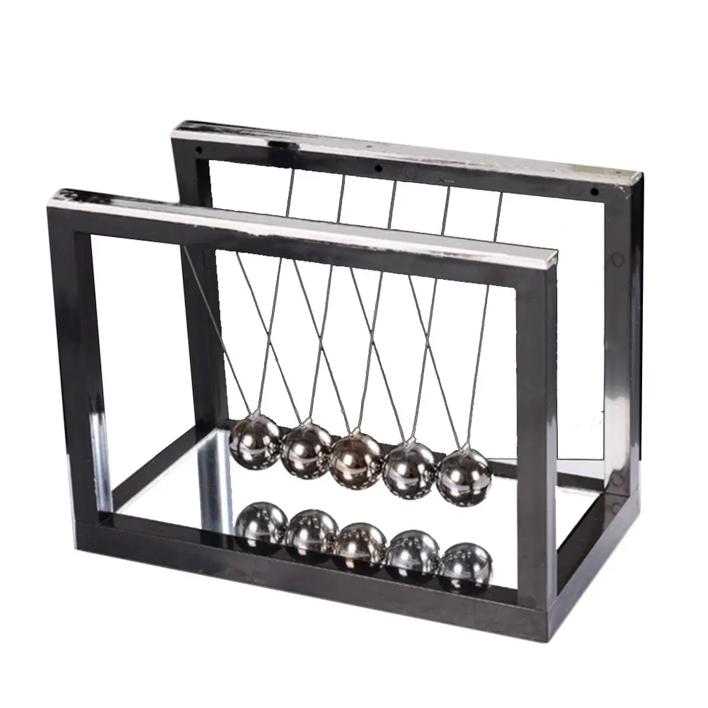 School Children Swing Pendulum Plastic Early Development Educational Desk Toy Newtons Cradle Steel Balance Physics Ball | Дом и сад