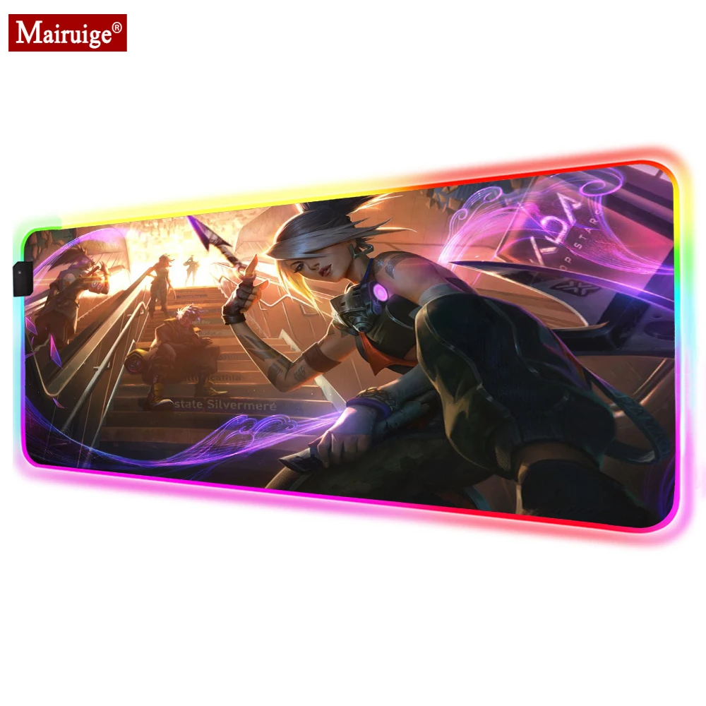 

League of Legends Led Mouse Pad Play Mat with Backlight Carpet Mouse Xxl Rgb Mini Pc Gamer Complete Desk Accessories Deco Gaming