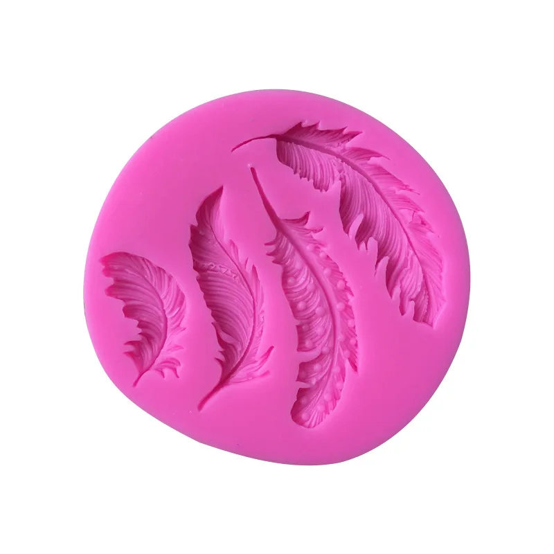 

Silicone Clay Molds Feathers Cake Sugar DIY Fondant Cake Craft Mold for Plaster Designer Concrete Mold
