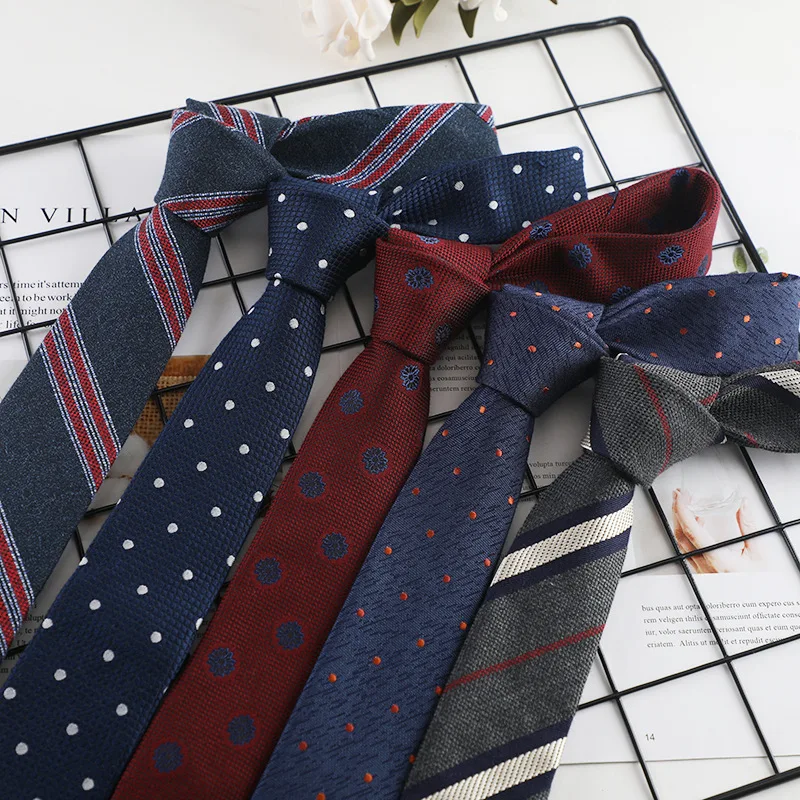 

New Cotton Ties Fashion Stripe Dot Neck Tie for Wedding Business Suits Skinny Tie For Men Women Retra Slim Necktie Gravatas