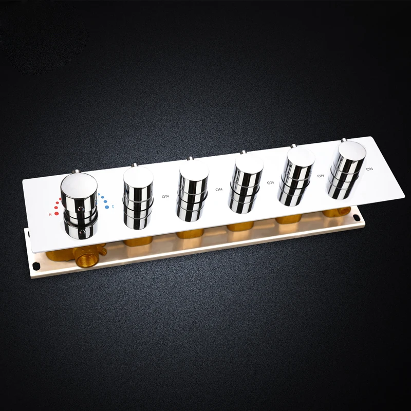 

bathroom High Flow Shower Mixer Set Concealed Ceiling Large Rainfall Waterfall Misty LED Showerhead Body Jets Massage