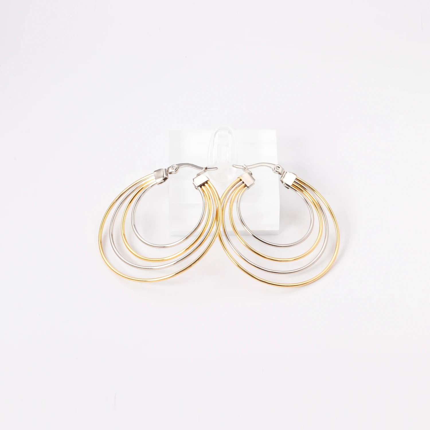 

Hoop Earrings Jewelry Fashion Shape 316L Stainless Steel Hypoallergenic Fashion Gold/Silver Color Earrings for Women/Girls