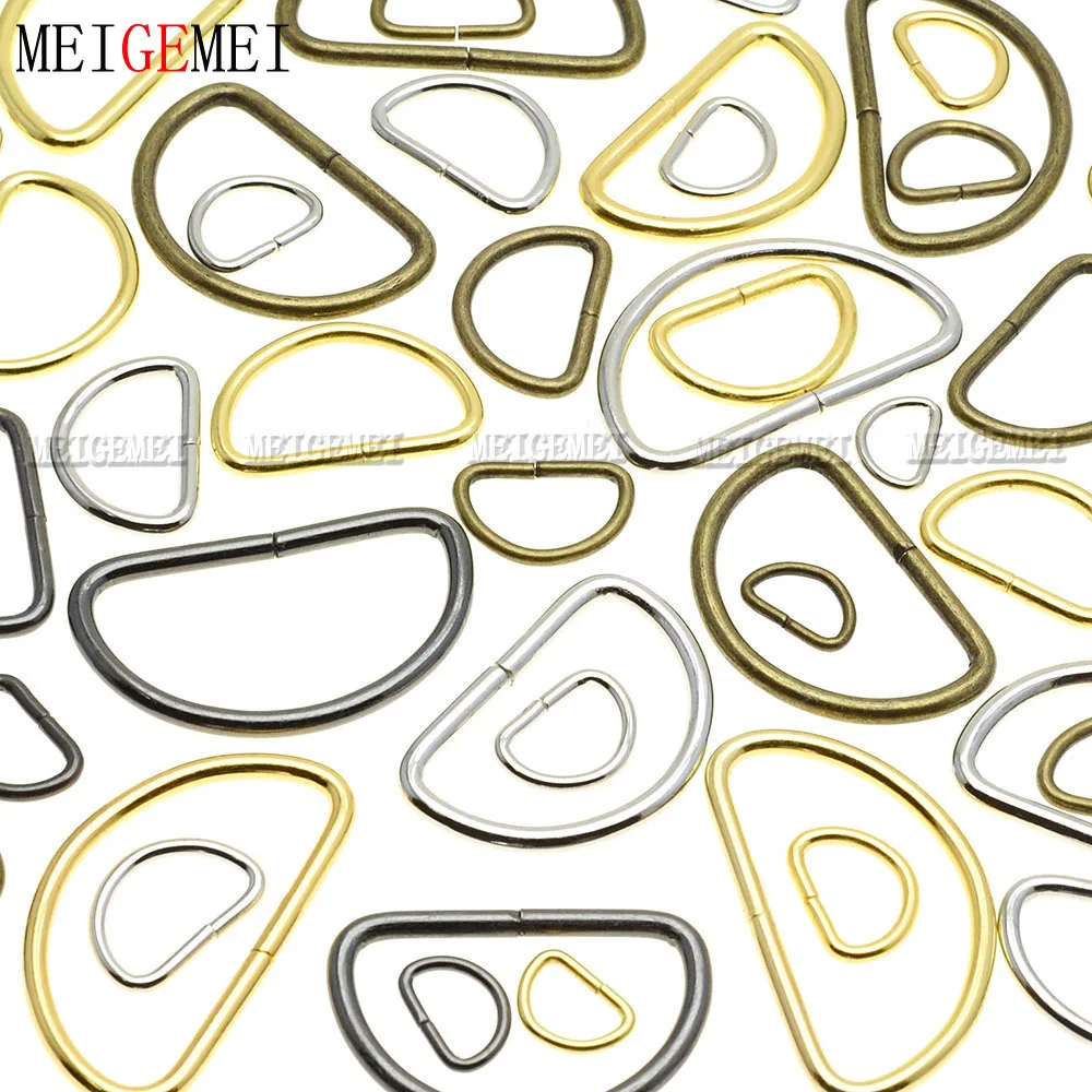 

20 шт./лот 10 мм/12 мм/15 мм/20 мм/25 мм/32 мм/38 мм неспаянное D-образное кольцо, металлические мешки для обуви Dee, пряжки, аксессуары «сделай сам»