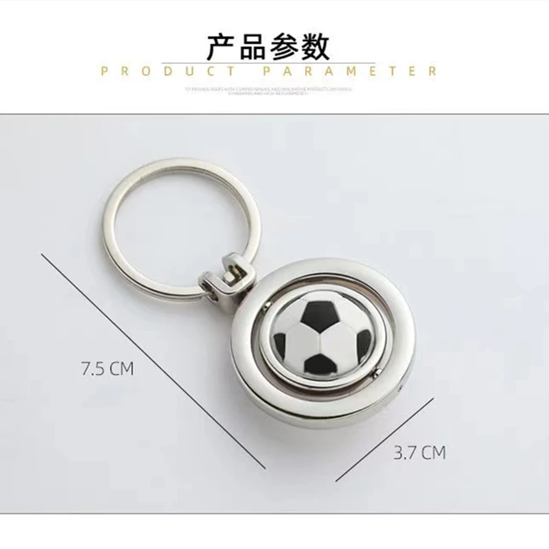 

3D Sports Rotating Football Keychain Keyring Key Fob Ball Gifts