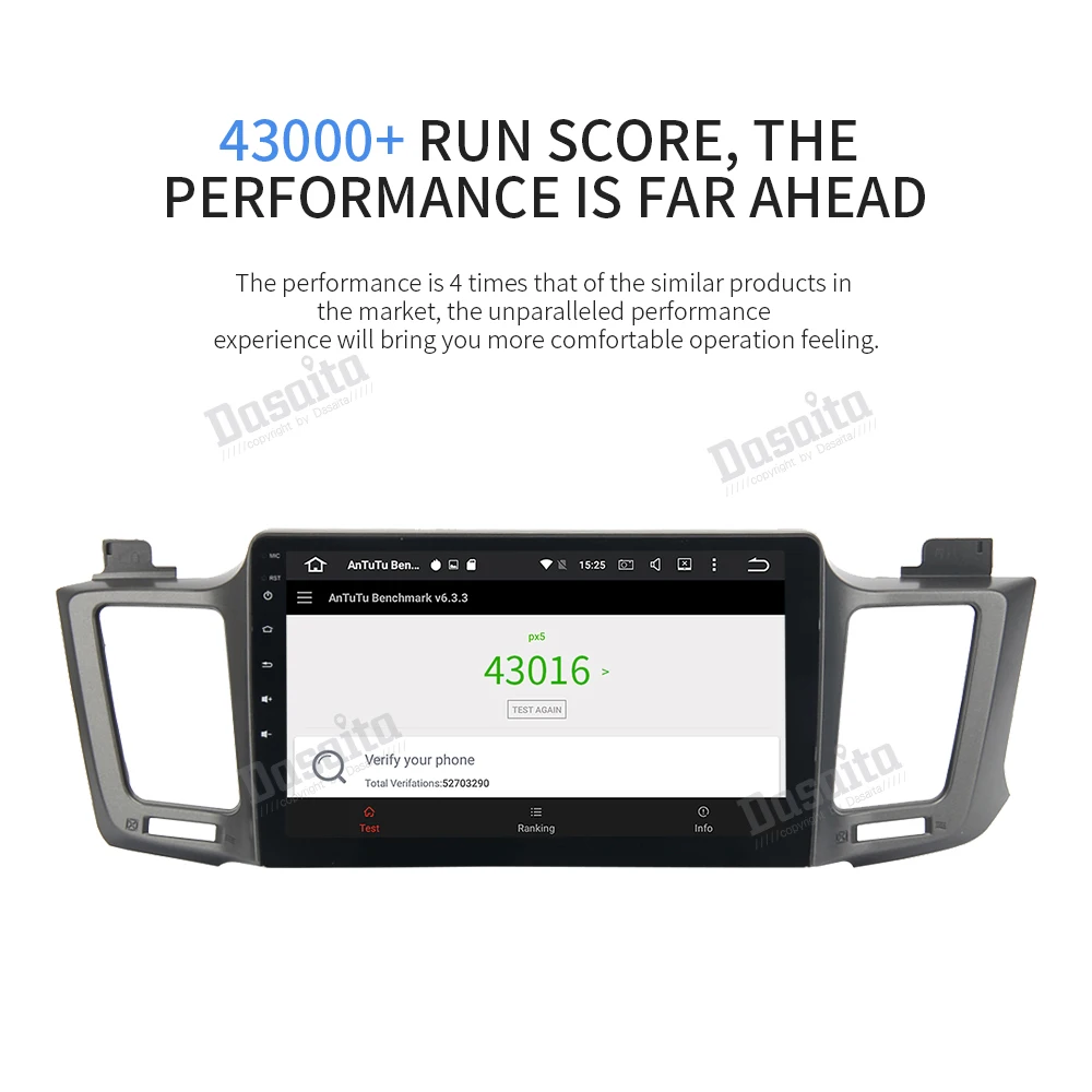 10," HD цифровой экран Встроенный gps Android 9,0 32 ГБ rom Восьмиядерный для Toyota RAV4 с автомобильным мультимедийным плеером