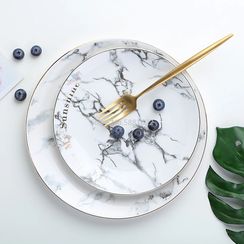 Европейский стиль искусственный керамический Обеденный набор фарфоровая