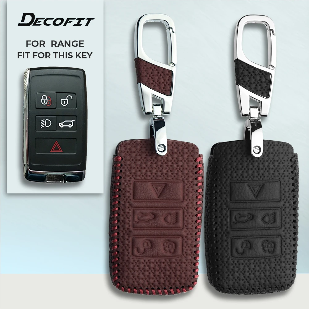 Кожаный чехол для ключей Range Rover Velar Дискавери 5 Jaguar E-Pace аксессуары стиль удалить