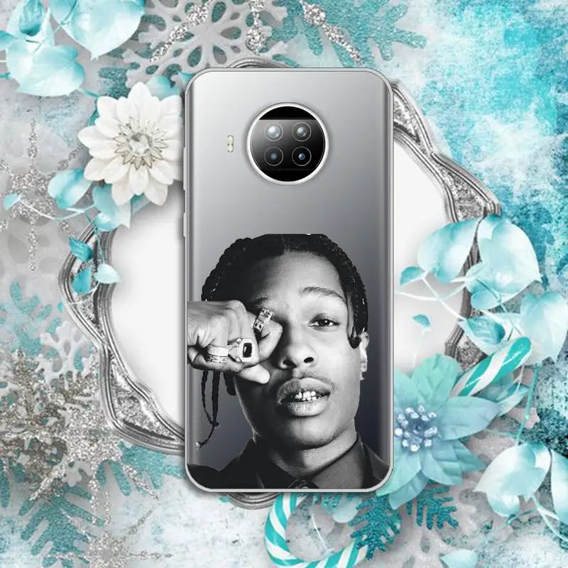 

ASAP Mob Asap Rocky Rapper Phone Case Transparent for Xiaomi Redmi note 10 t 8 9 pro lite 11