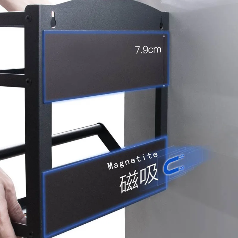 

Stainless Steel Kitchen Magnetic Fridge Rack, Magnet Refrigerator Storage Holder, Paper Towel Organizer Kitchen Shelf