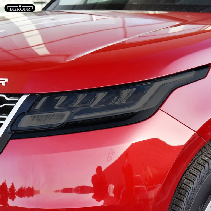 Car Headlight Protection Tint Film Smoke Black TPU Sticker For Land Rover Discovery 4 5 Defender Range Sport Evoque Velar | Автомобили и