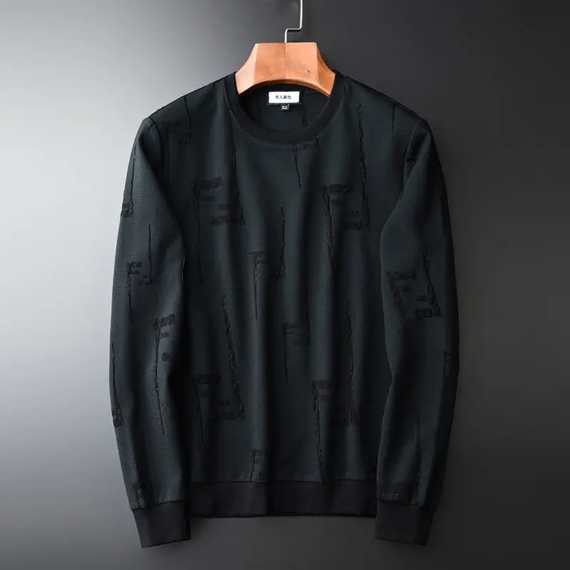 

New knitted rib Pullover for young and middle aged men in autumn 2020