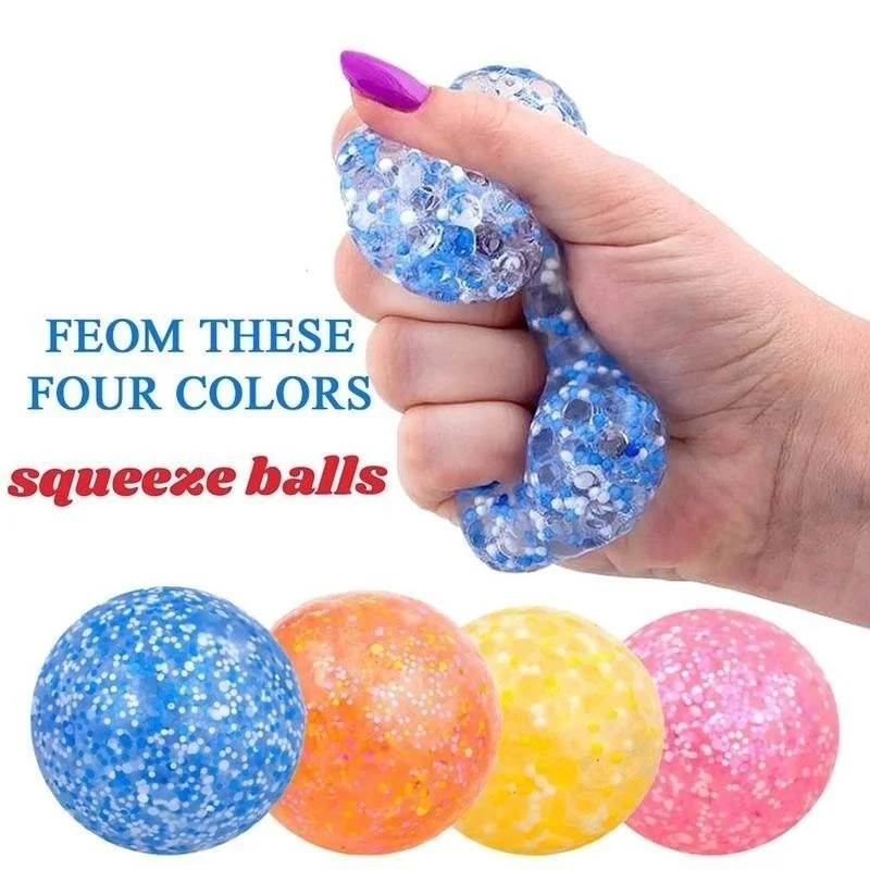 

Colorful Tangle Fidget Globbles Toys Anti-Stress Squeeze Relax Jelly Beads Colourful Squishy Anxiety Figet Sensory Toys