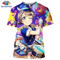 sexy loli girl cartoon anime love live t shirt 3d print cute men women t shirt summer harajuku casual oversized short sleeve top