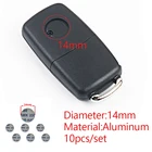 10 шт., наклейки на ключи для Volkswagen VW CC наклейка на ключ от автомобиля Golf 4 5 6 7 Sharan 7N Passat B5 B6 B7 Tiguan EOS R