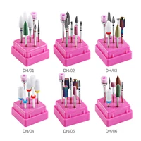 combined nail drill bits set milling cutter for manicure pedicure nail drill machine accessoires nail art tool polish remove