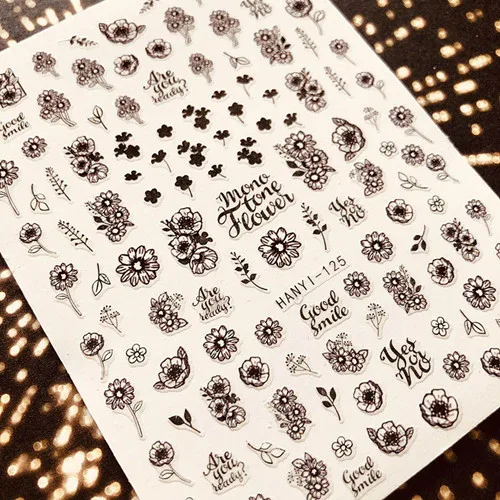 Hanyi-125 Новейшие 3d наклейки для дизайна ногтей SOLONAIL hanyi-19 flower-19 Stamp шаблон Переводные картинки инструмент DIY Инструменты для украшения ногтей - Цвет: Hanyi-125