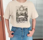 Футболка унисекс VIP HJN, модная женская футболка с изображением карты солнца, Таро, Винтажный дизайн, готические футболки