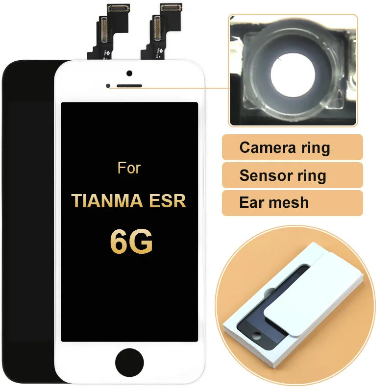 

5 шт. Tianma для iPhone 6 ЖК-дисплей 4,7 дюйма сенсорный экран дигитайзер в сборе + кольцо для камеры с подарками