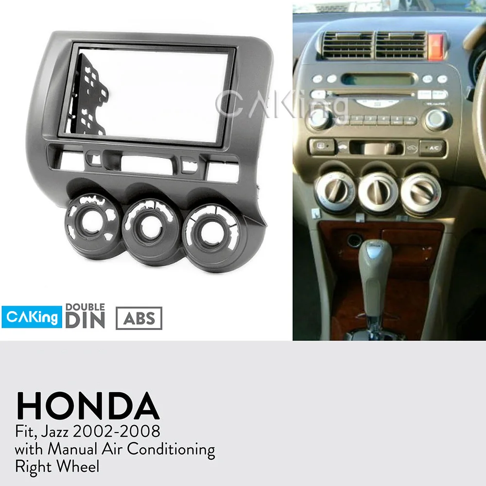 Автомобильная радиопанель Fascia ДЛЯ Honda Jazz Fit City 2002 2008 (ручной Aircon)(правое колесо)
