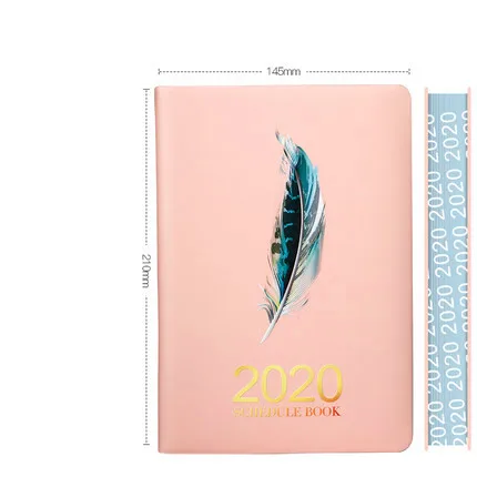 Pink A5 еженедельник, ежедневник,,, записная книжка, плотный, милый, ежедневник, записная книжка, школьные канцелярские принадлежности - Цвет: Pink
