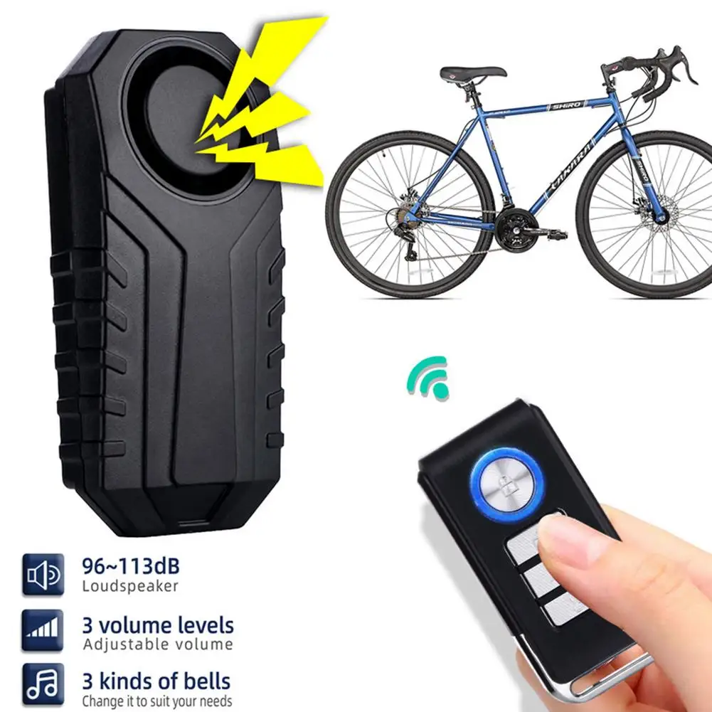 Remote Control Bicycle Alarm Wireless Vibration Anti-theft Suitable For Motorcycle/door/window Displacement Sensor | Автомобили и