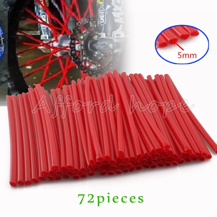 

72pcs Motorcycle Motocross Dirtbike Wheel Rim Wrap Cover Kit Skin Covers Universal Fit Black, Blue, Red