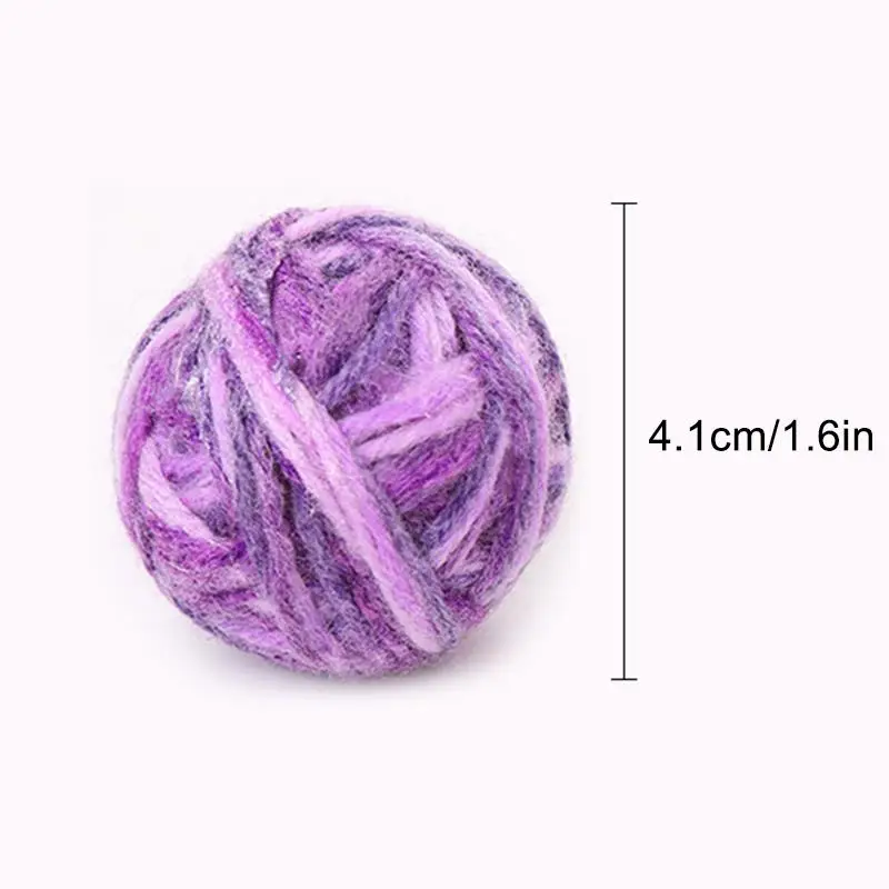 

1/2PCS Cat Toy Kitten Ball Toy Funny Bell Wool Cat Ball Cat Chase Toy Cat Interactive Toy Pet Supplies Random Color