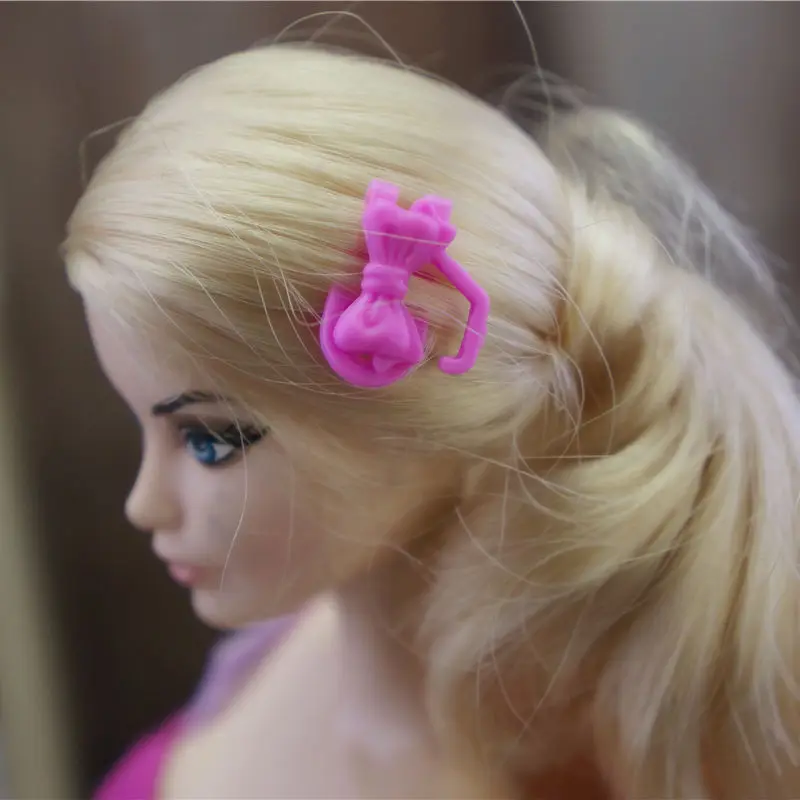 1 piece Hair clip L Оригинальные кукольные солнцезащитные очки для Барби ожерелье 1/6 bjd ремень принцесса зажим для волос браслет повязка аксессуары GiftToys для девочек - Цвет: 1 piece Hair clip L