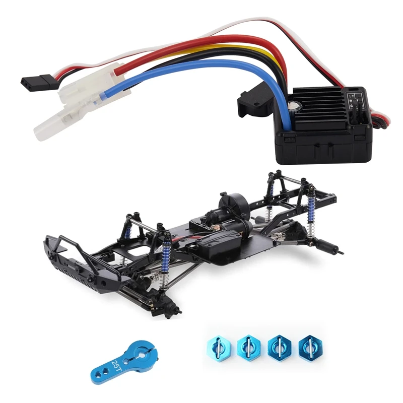 

2 шт. детали для автомобиля RC: 1 шт. 2S-3S 60A матовый ESC и 1 шт. 313 мм 12,3 дюйма колесная база в сборе рамка Шасси