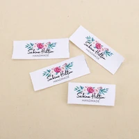 custom clothing labels brand tags organic cotton ribbon labels logo or text handmade printing labels boutique md3105